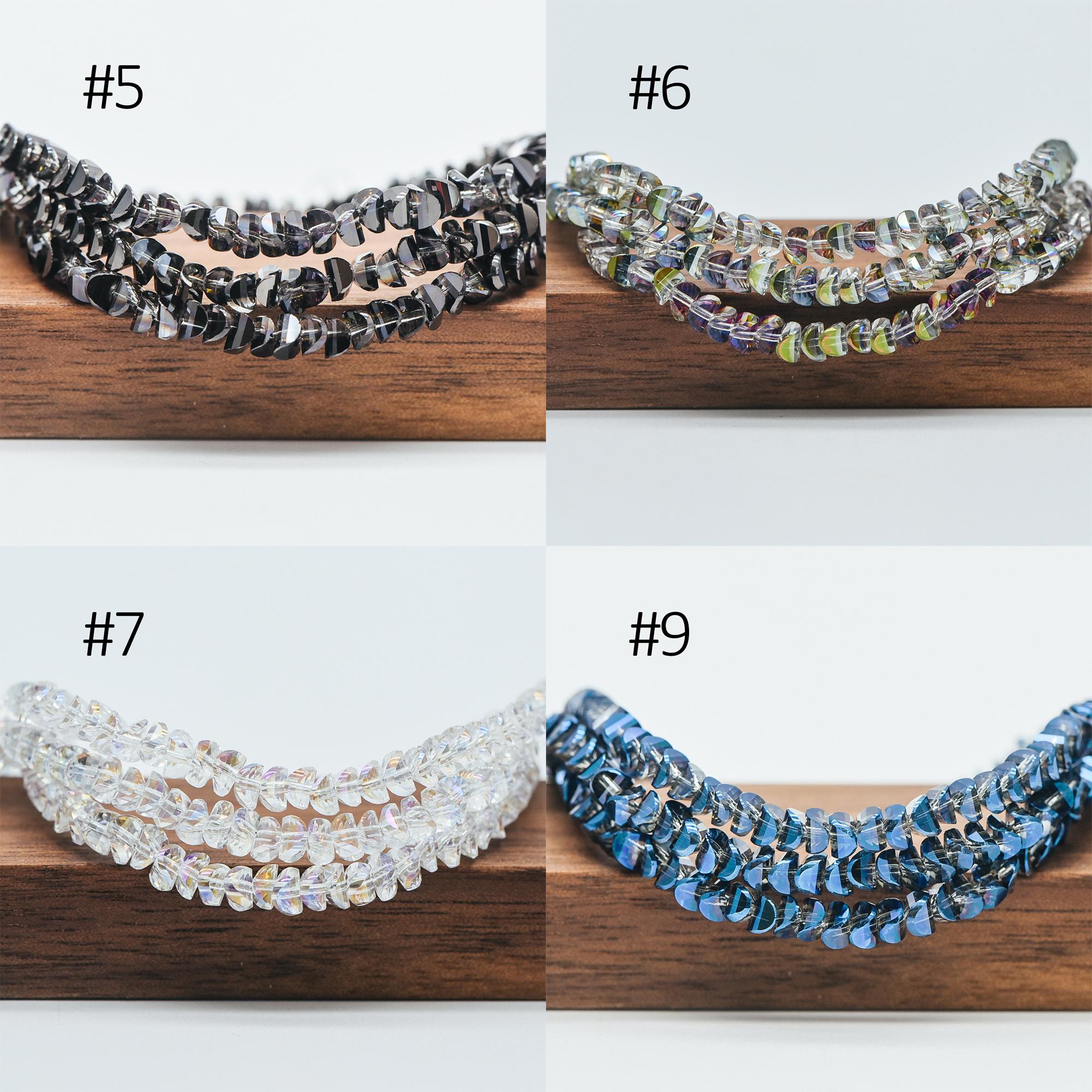 Crystal Coin Spacer Beads 4x2.5mm, Glass Button Beads Wholesale, (TS-93)/ 180 beads